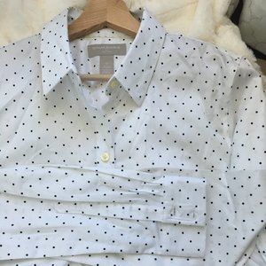 Banana Republic Polka Dot Long Sleeve Shirt